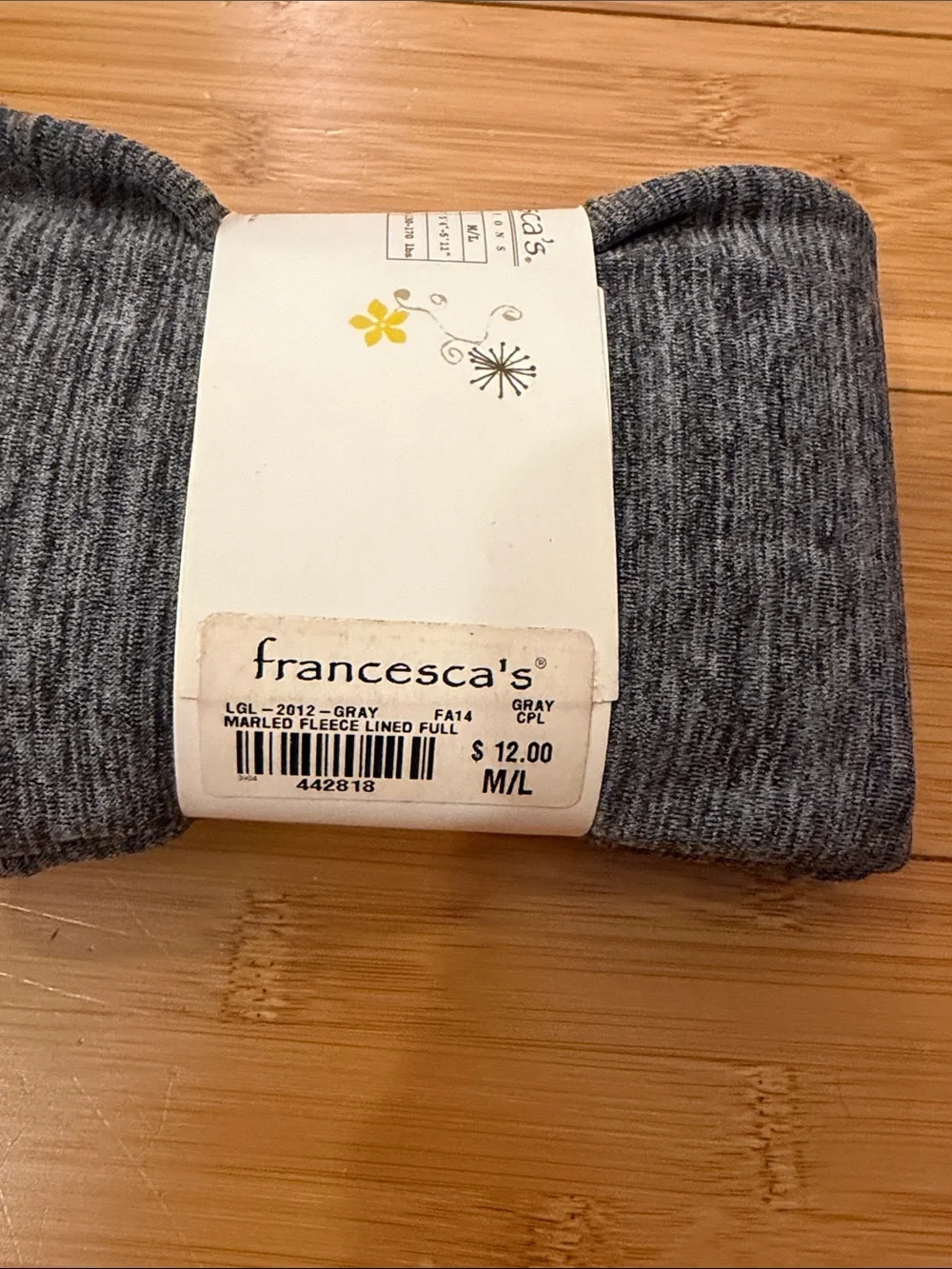 Francesca's Collections Gray Marled Tights. NWT.